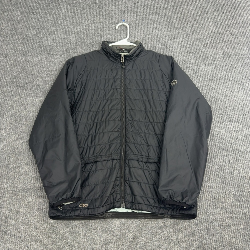 Outdoor Research Jacket Womens M Black Nylon Quilted Insulated Full Zip Gorpcore
